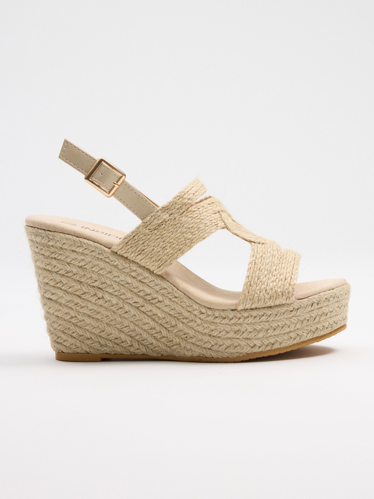 Jute wedge sandal sand
