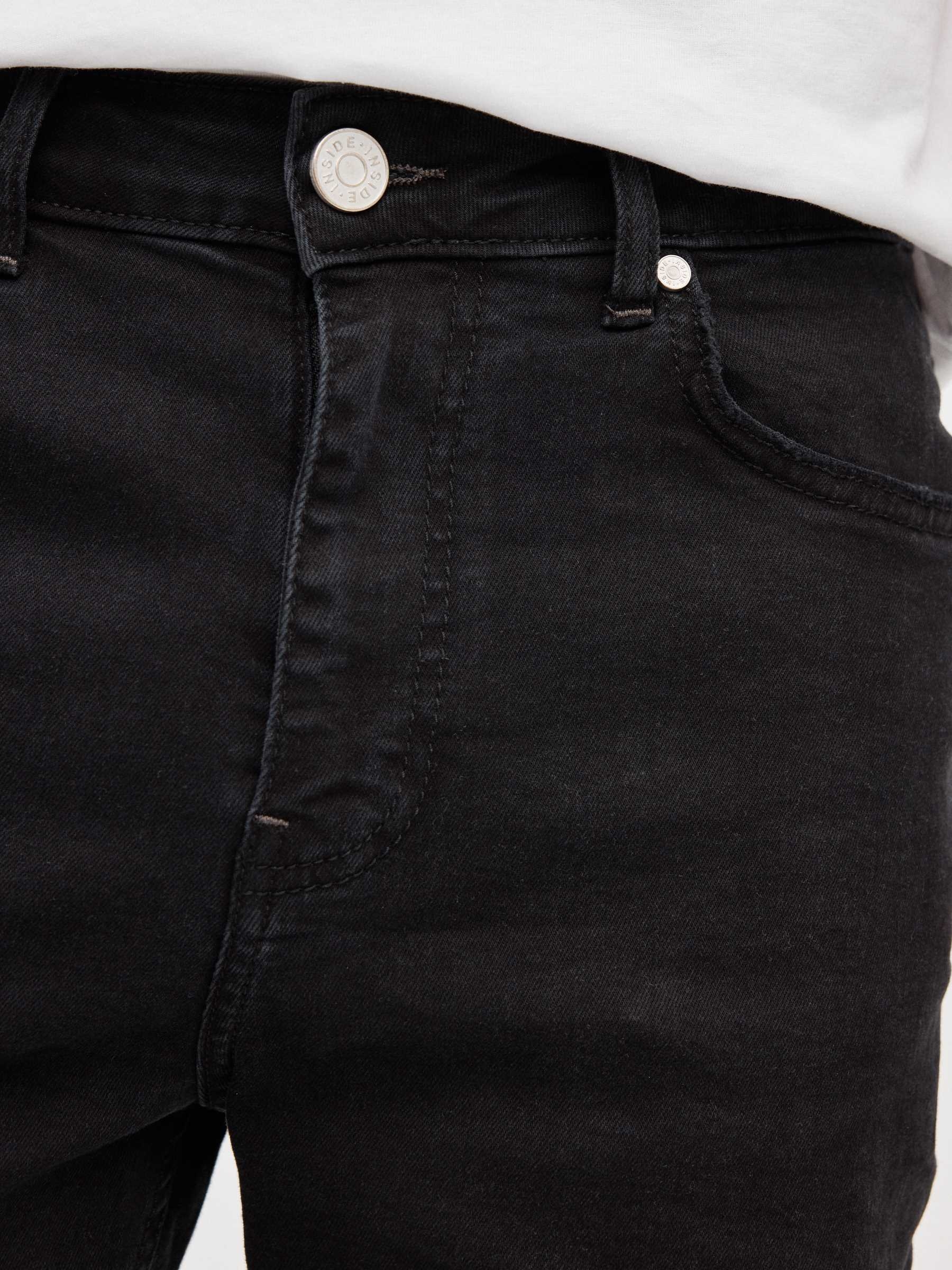 Bermuda Denim Slim negra negro vista media frontal