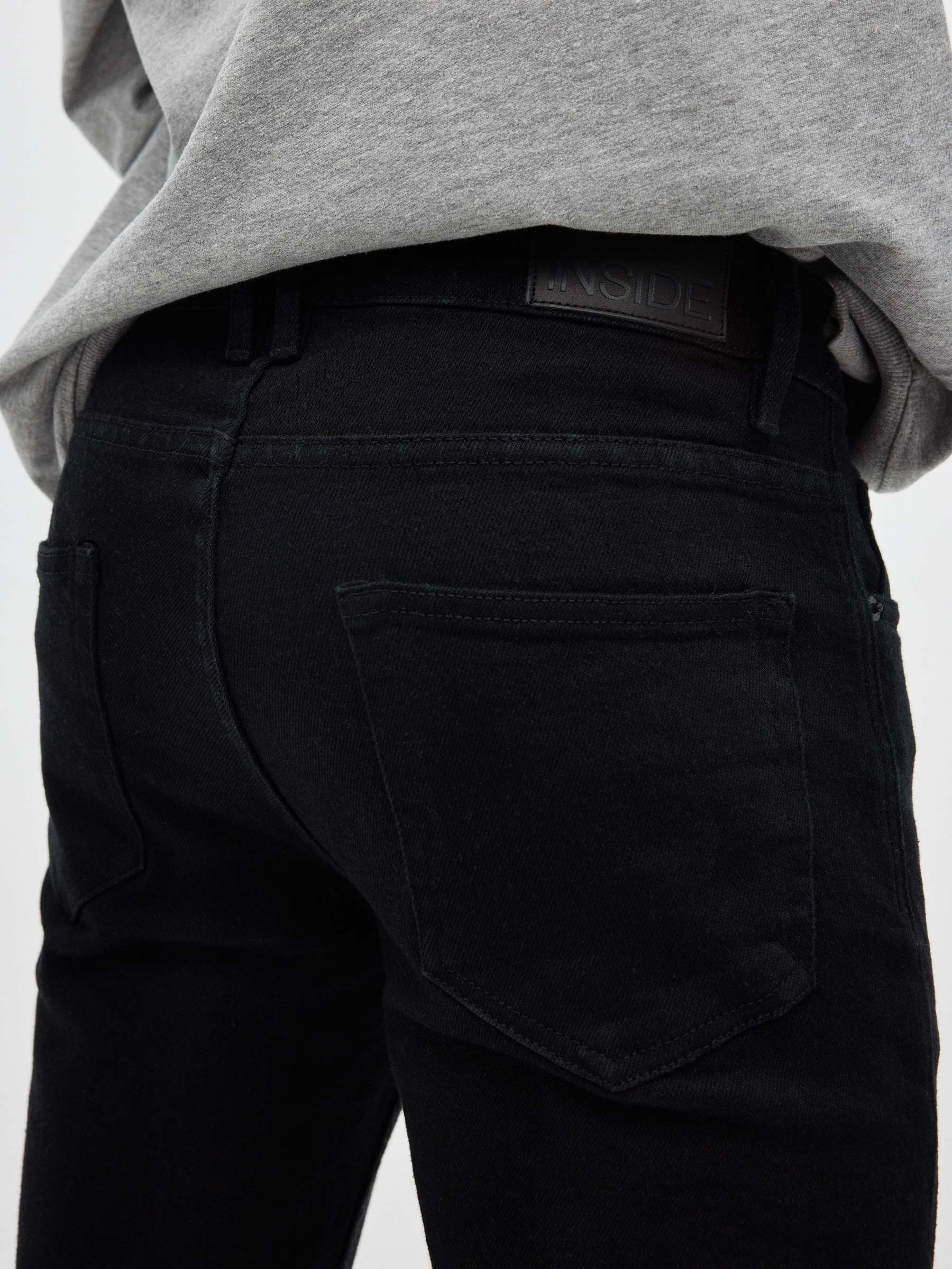 Jeans slim negros negro vista general frontal