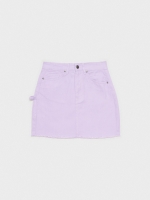 %Pto% Falda denim con bajo deflecado malva