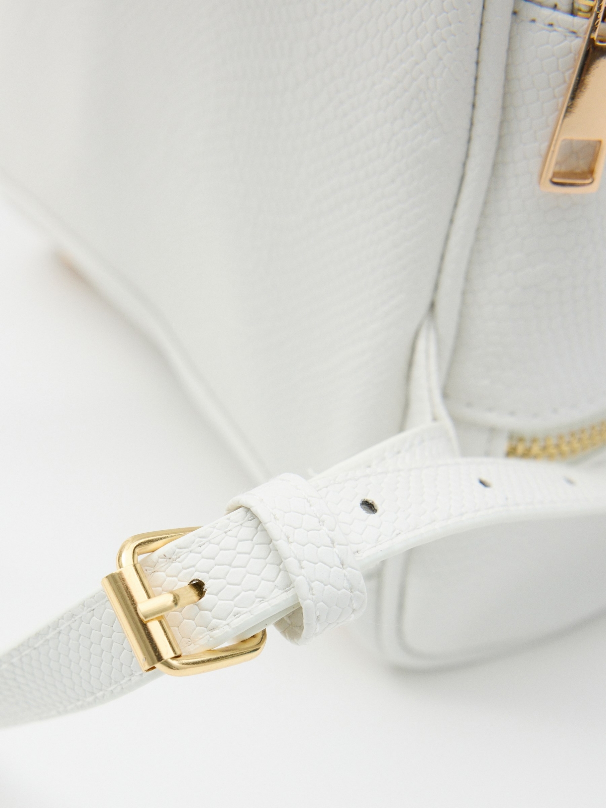 Mochila casual blanca blanco vista lateral 45º