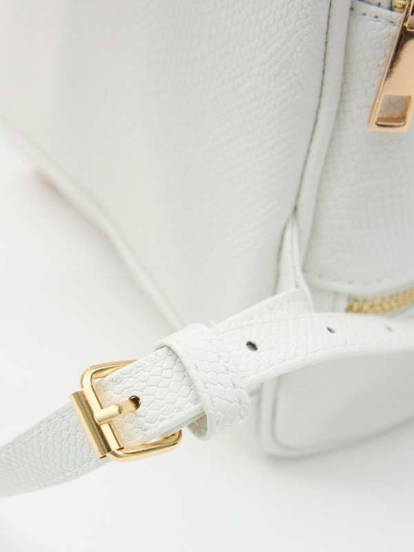 White casual backpack white 45º side view