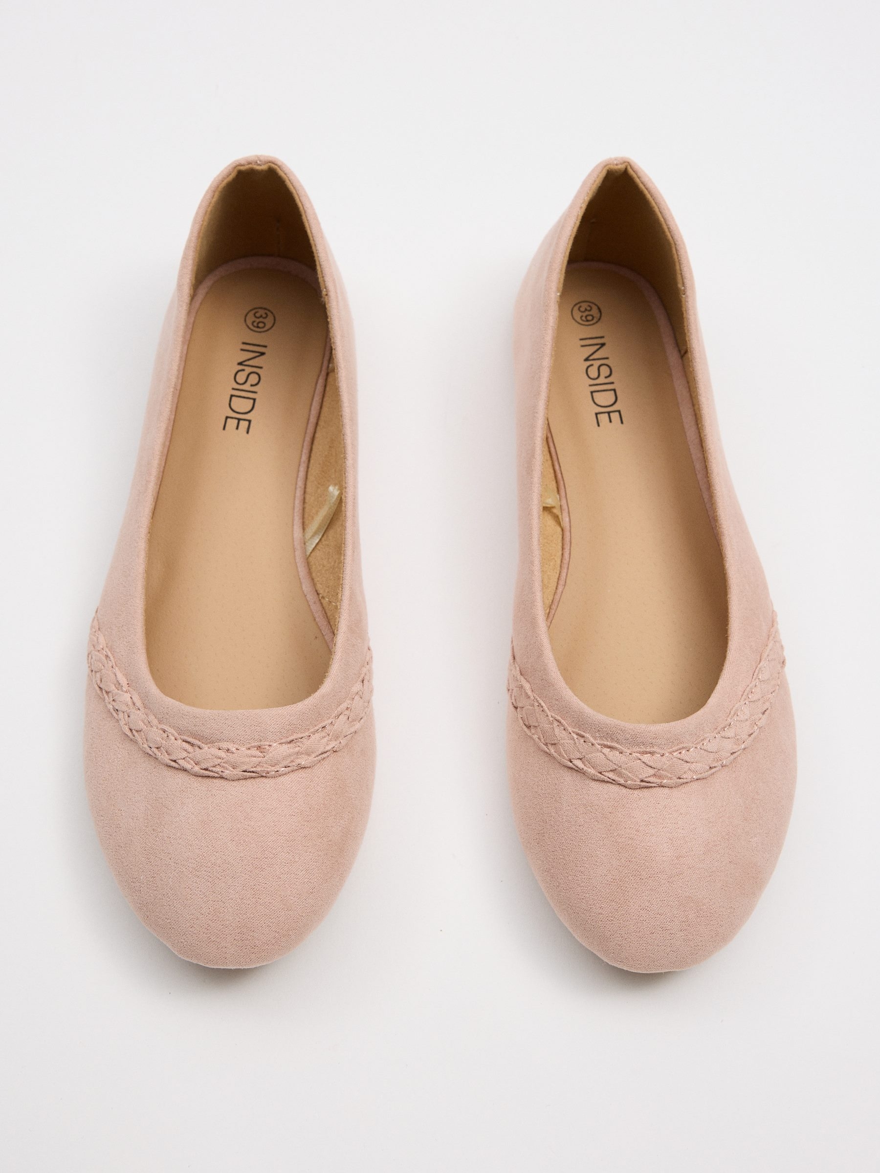 Jute strap ballerina pink