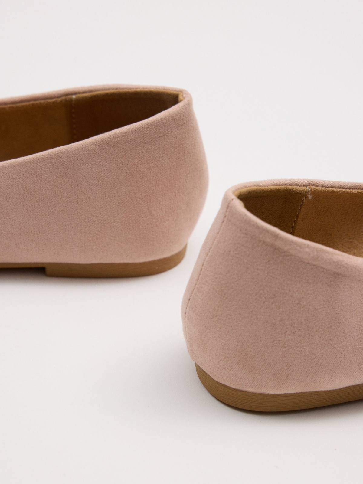 Jute strap ballerina pink detail view