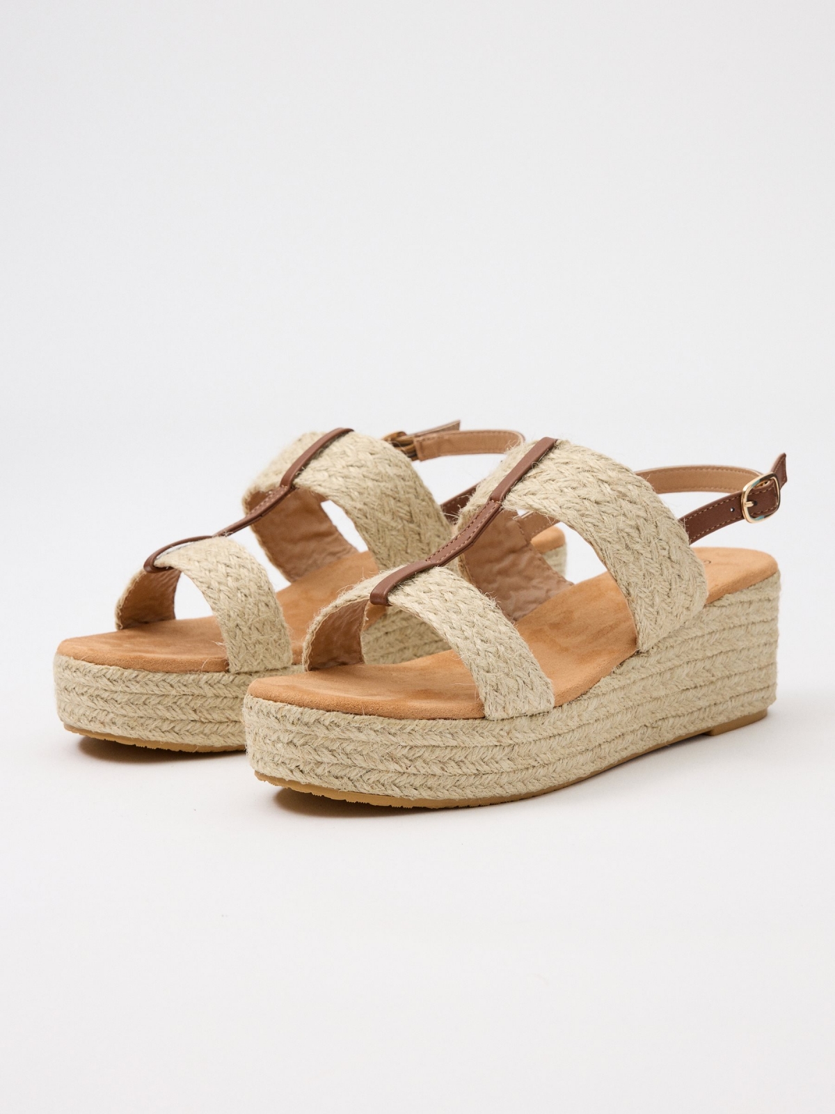 Platforms with combined straps sand 45º front view
