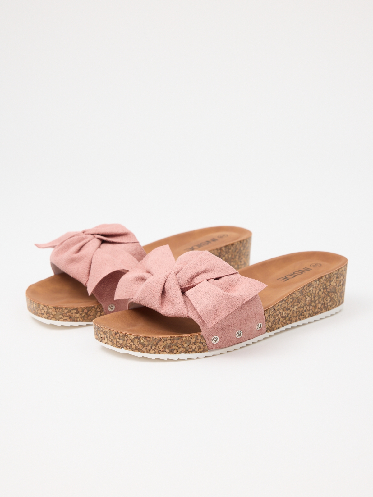 Wedge shovel wedge loop strip nude pink 45º front view