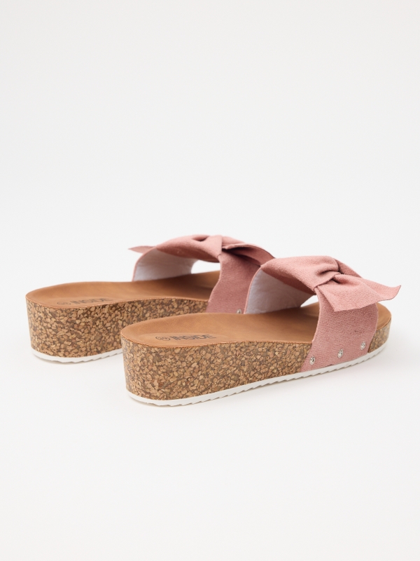 Wedge shovel wedge loop strip nude pink 45º back view