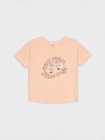 %Pto% T-shirt Wears Boots pêssego vista frontal