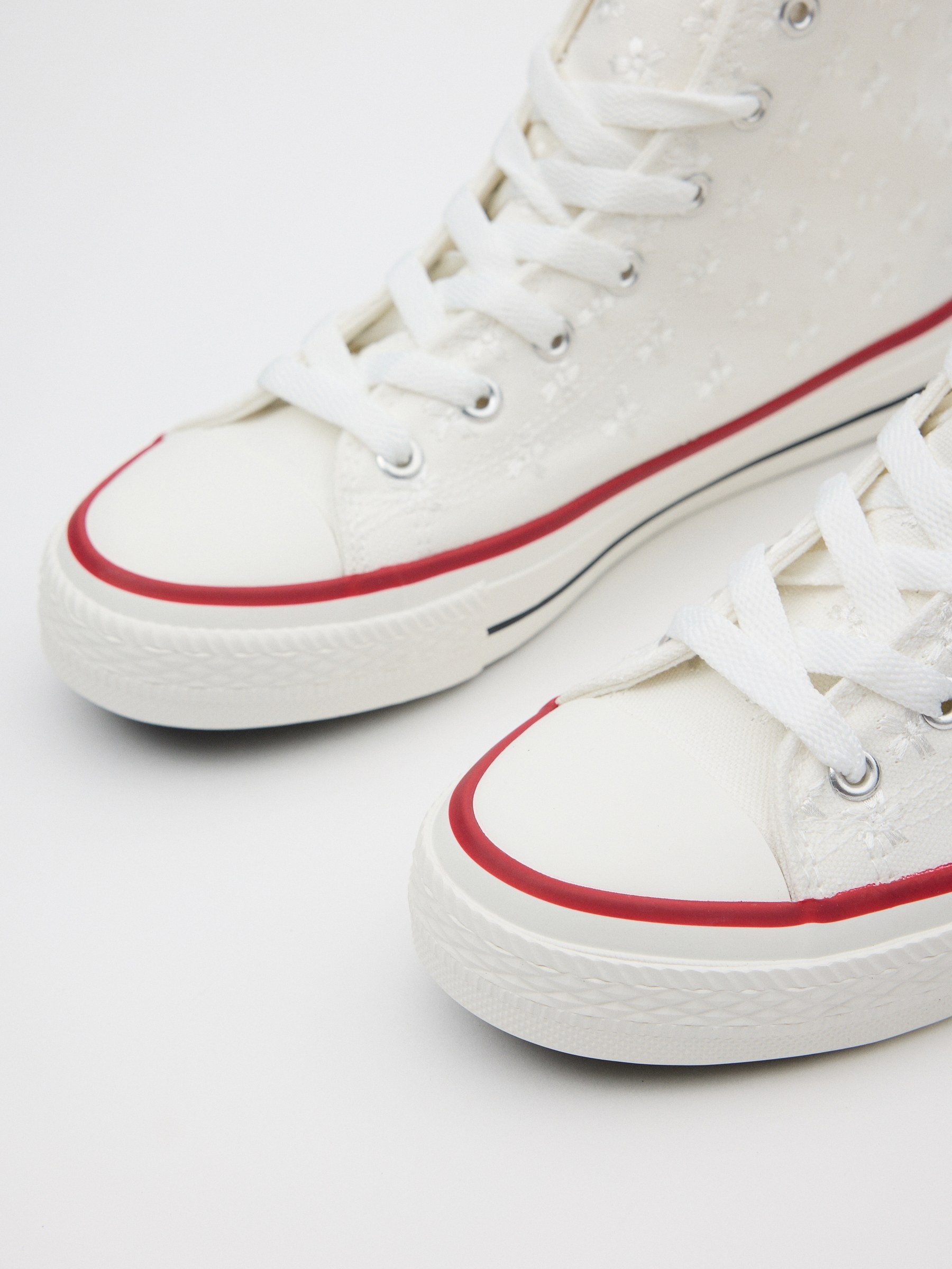 Deportiva bota casual loneta blanco