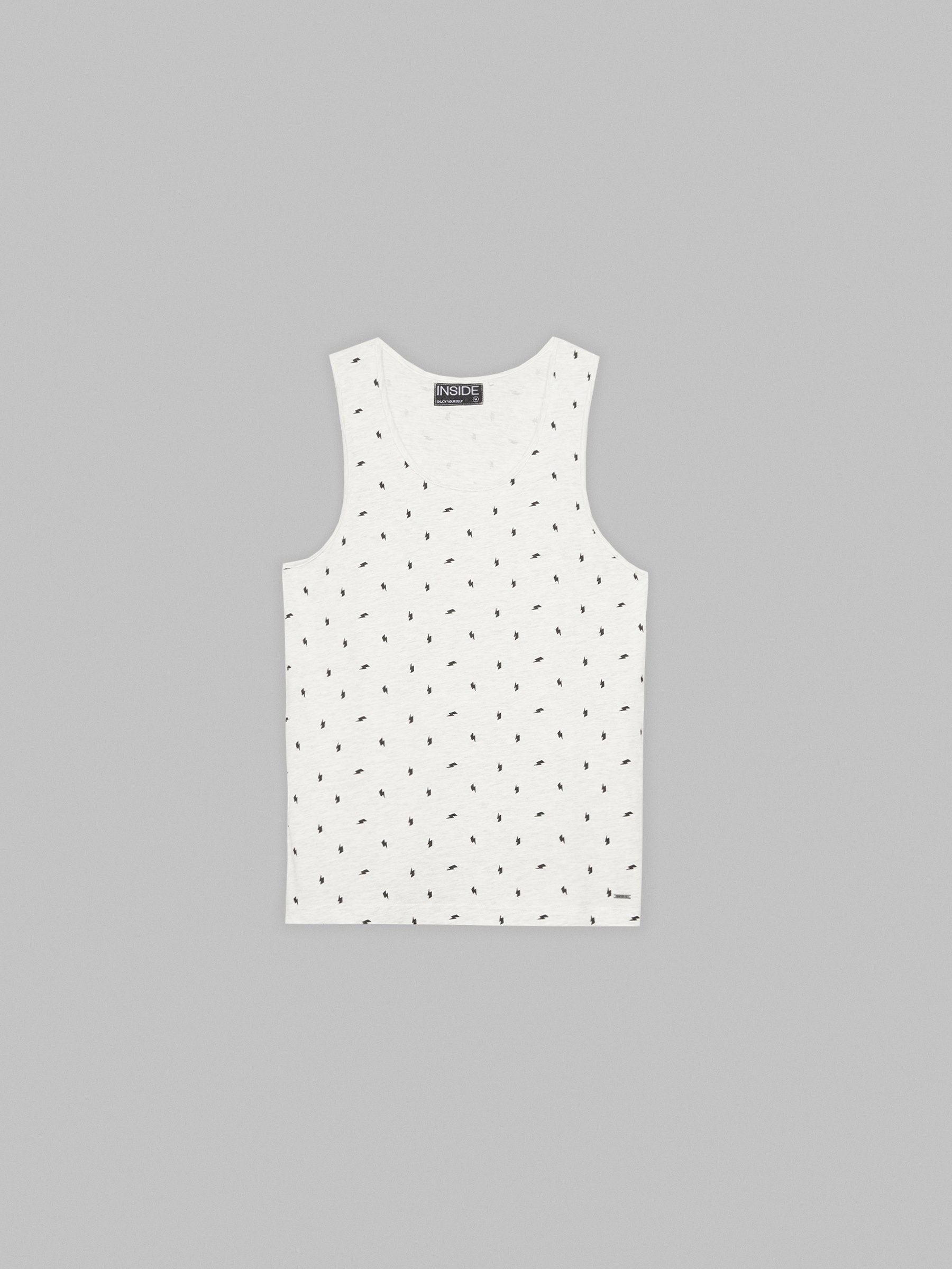 Camiseta mini rayos gris vigoré claro vista media frontal