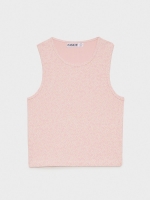 %Pto% Camiseta rib con estampado rosa claro