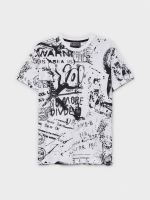 %Pto% T-shirt de impressão total branco