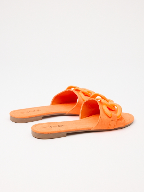 Esclava con cadena melocotón vista trasera 45º