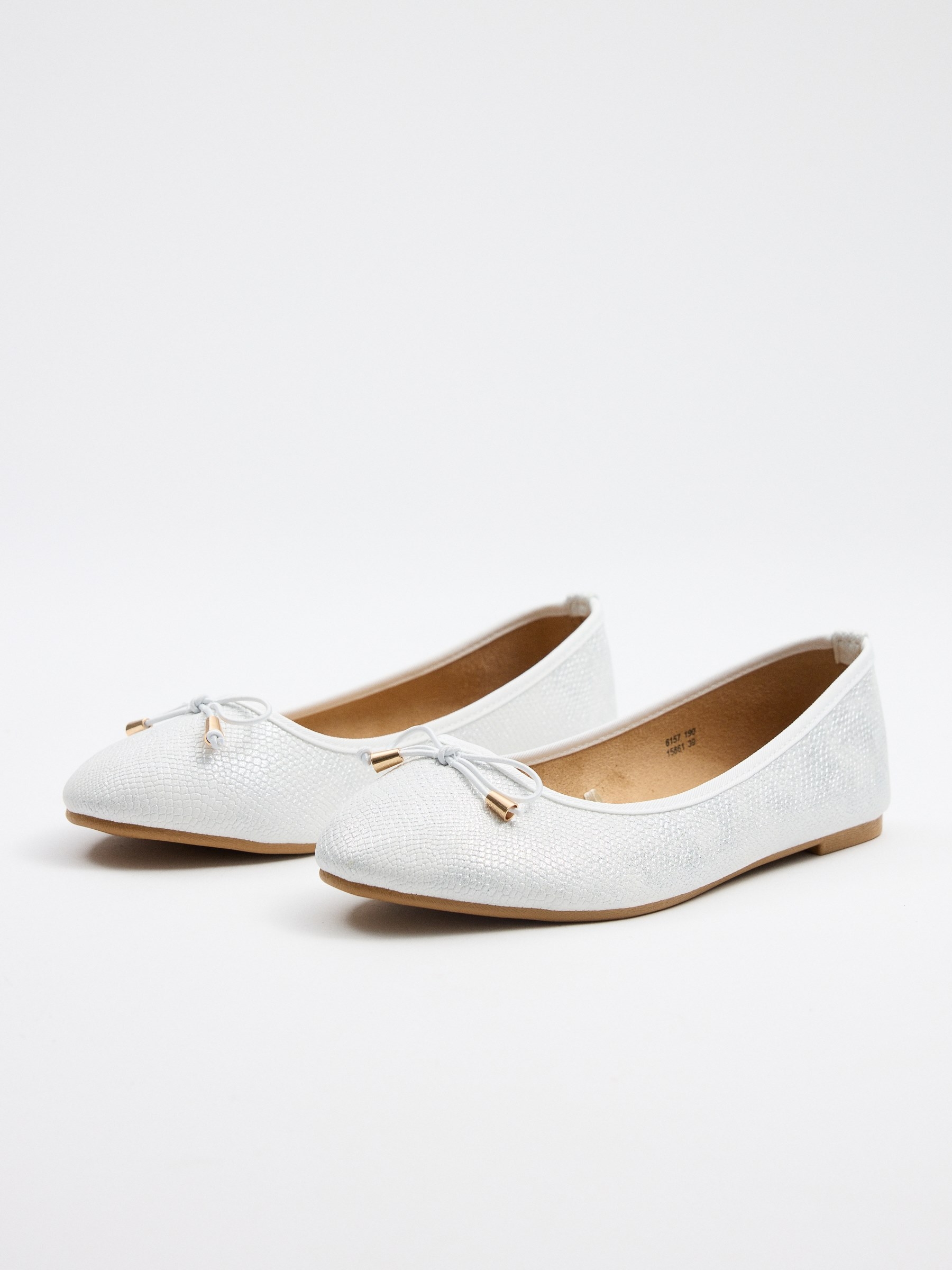 Bailarina efecto piel de serpiente blanco