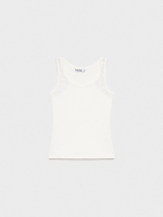 %Pto% Top regata com renda branco