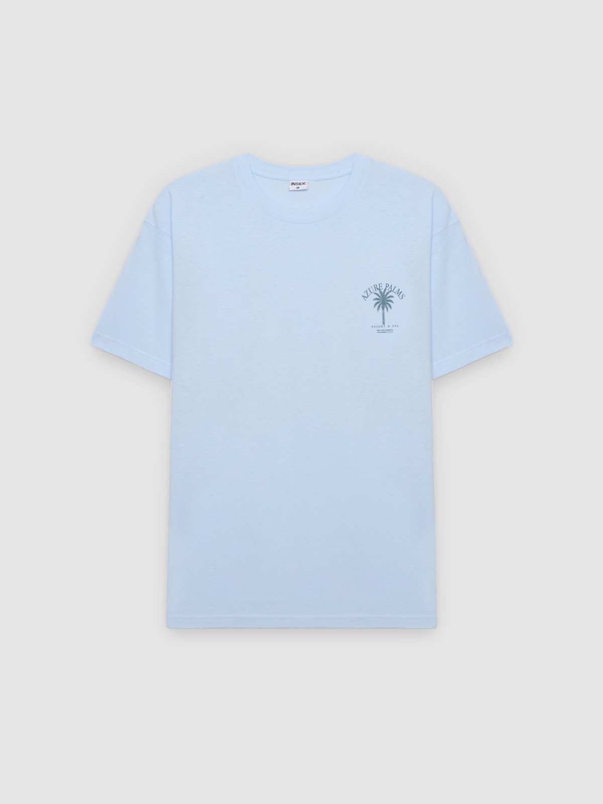 %Pto% Azure T-shirt sky blue front view