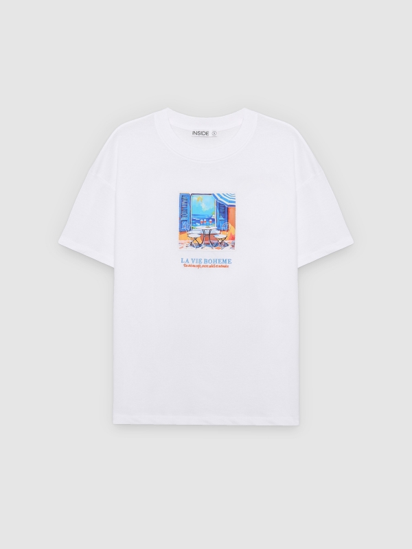  Camiseta la vie boheme blanco vista frontal