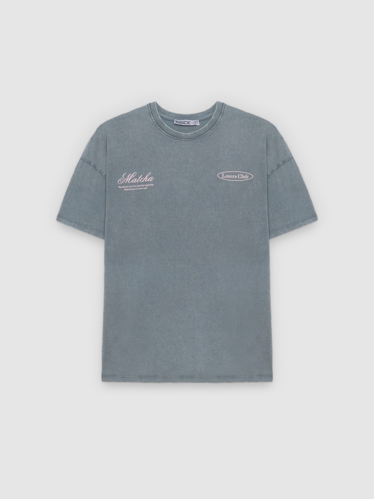 %Pto% Camiseta oversize lavada gris azulado vista frontal