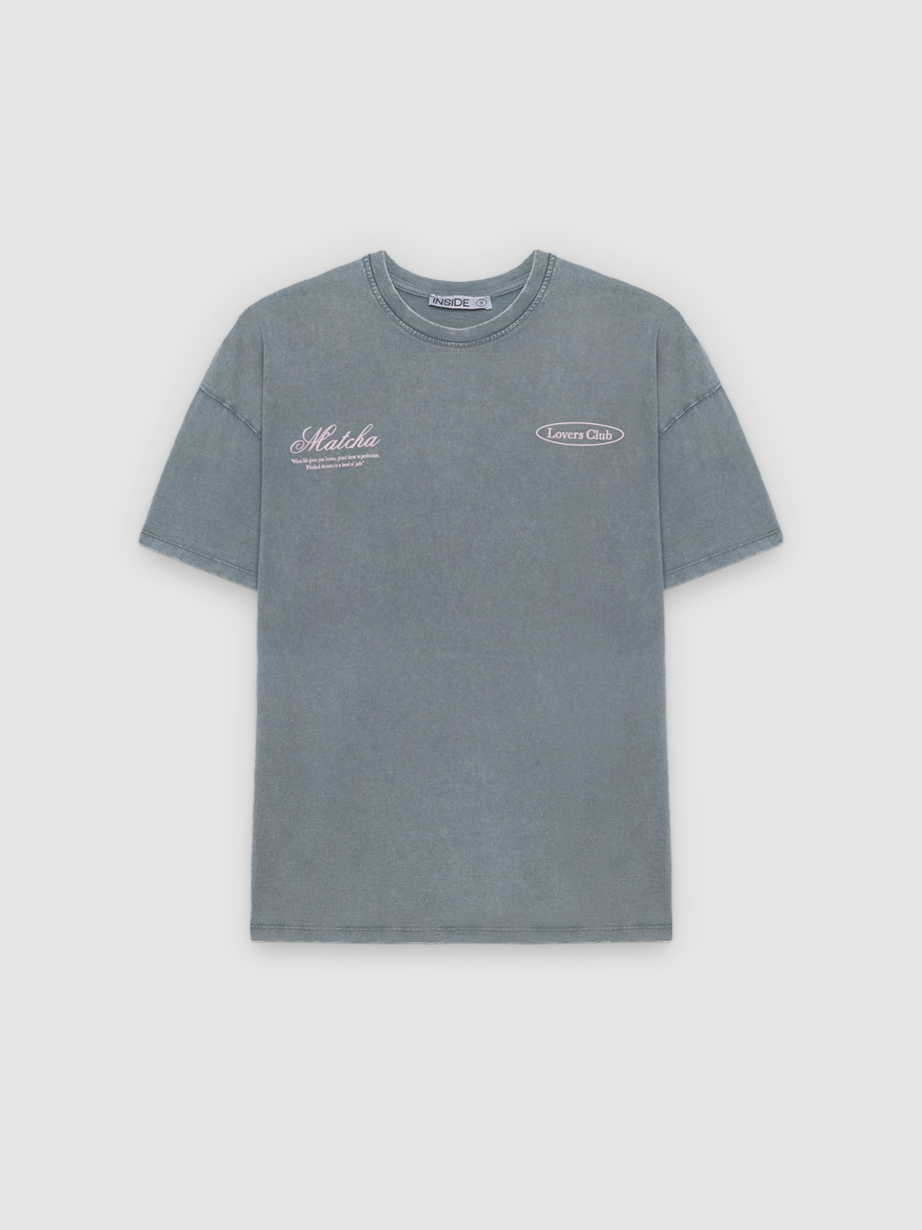  Camiseta oversize lavada gris azulado vista frontal