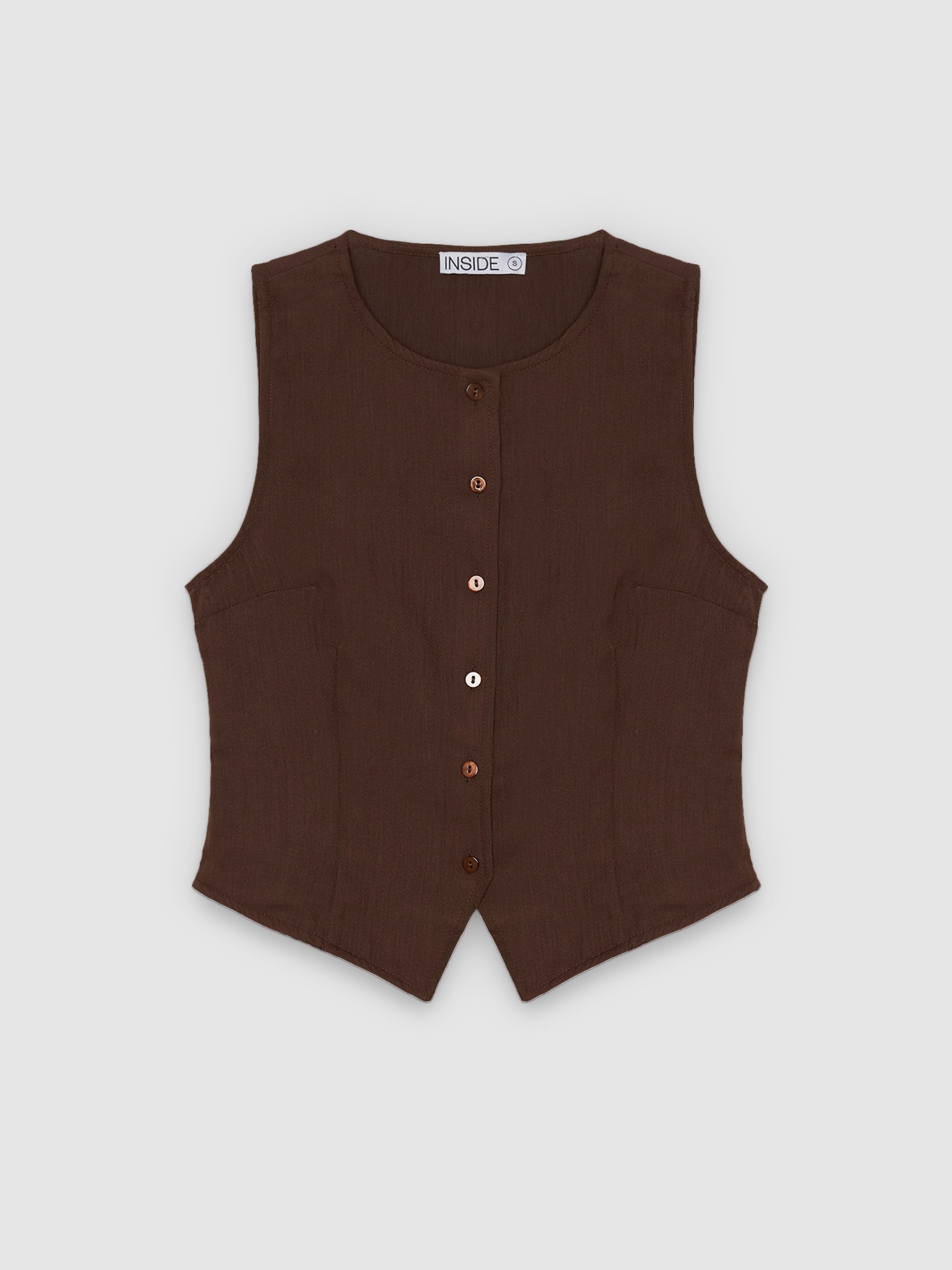 Top textura tapeta botones chocolate vista media frontal