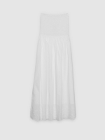 %Pto% Vestido maxi bordado suizo blanco vista frontal