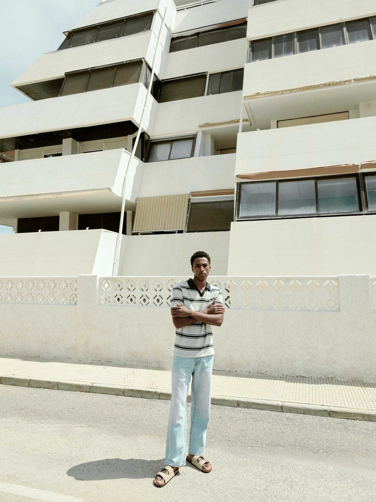 %New% Washed blue loose jeans blue