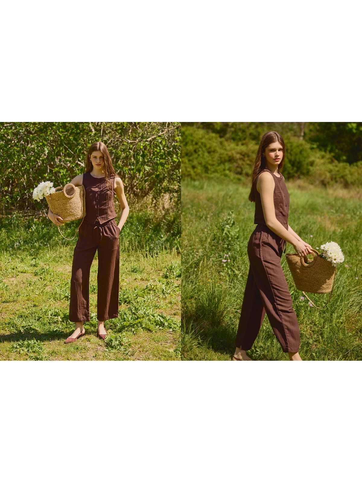 %NewExtra% jogger pants with ties chocolate