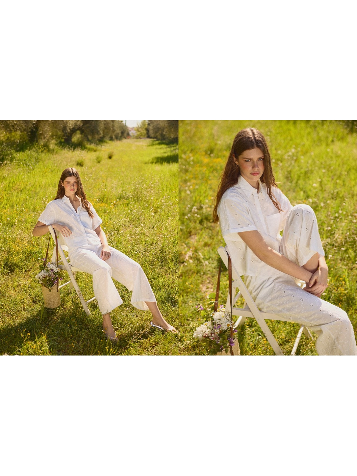 %NewExtra% Swiss embroidered wide-leg pants white