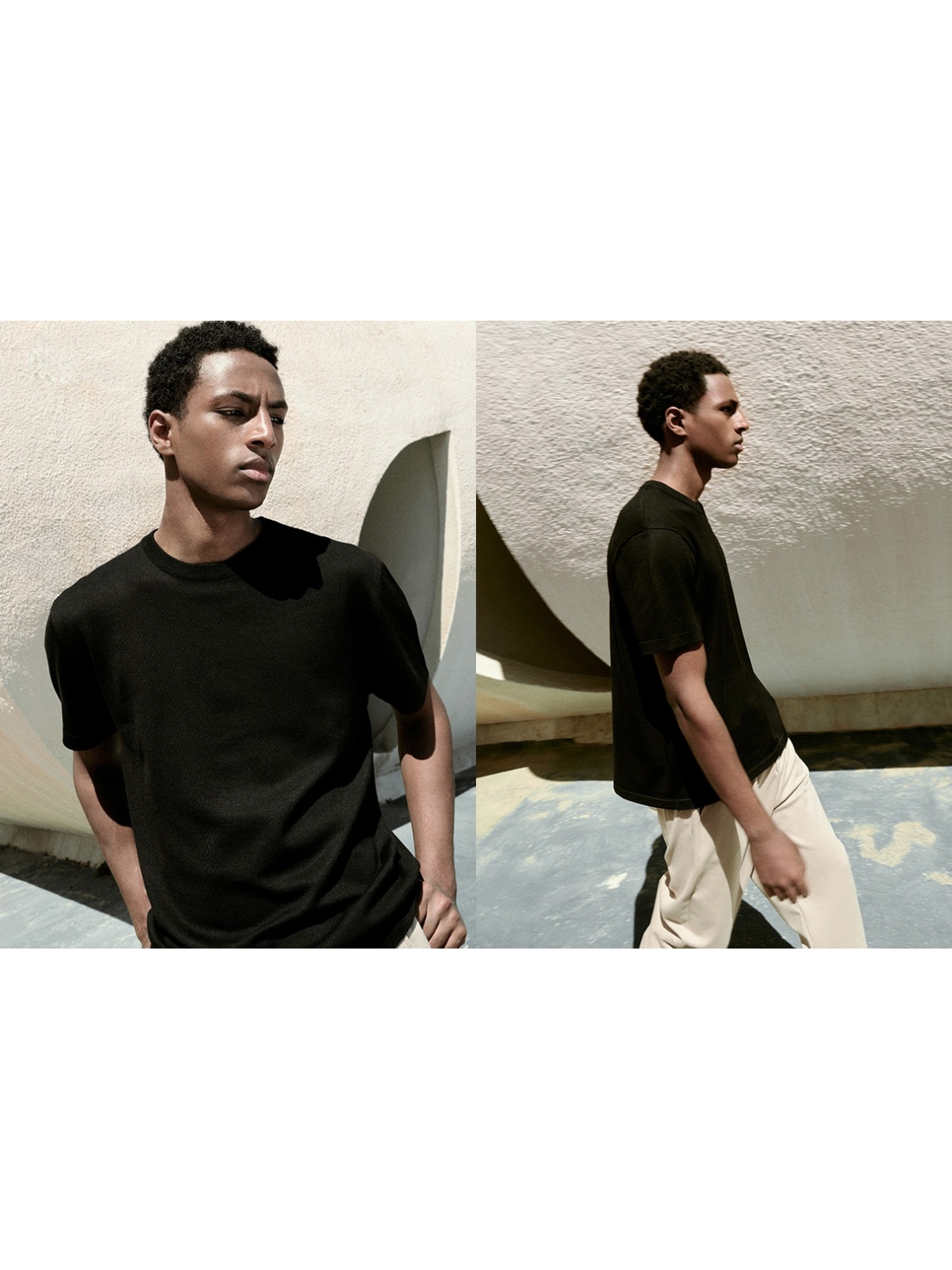 %NewExtra% Camiseta punto lisa negro