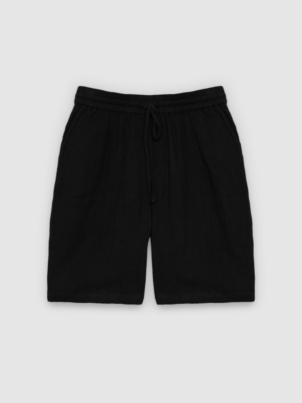  Bermuda jogger negro vista frontal