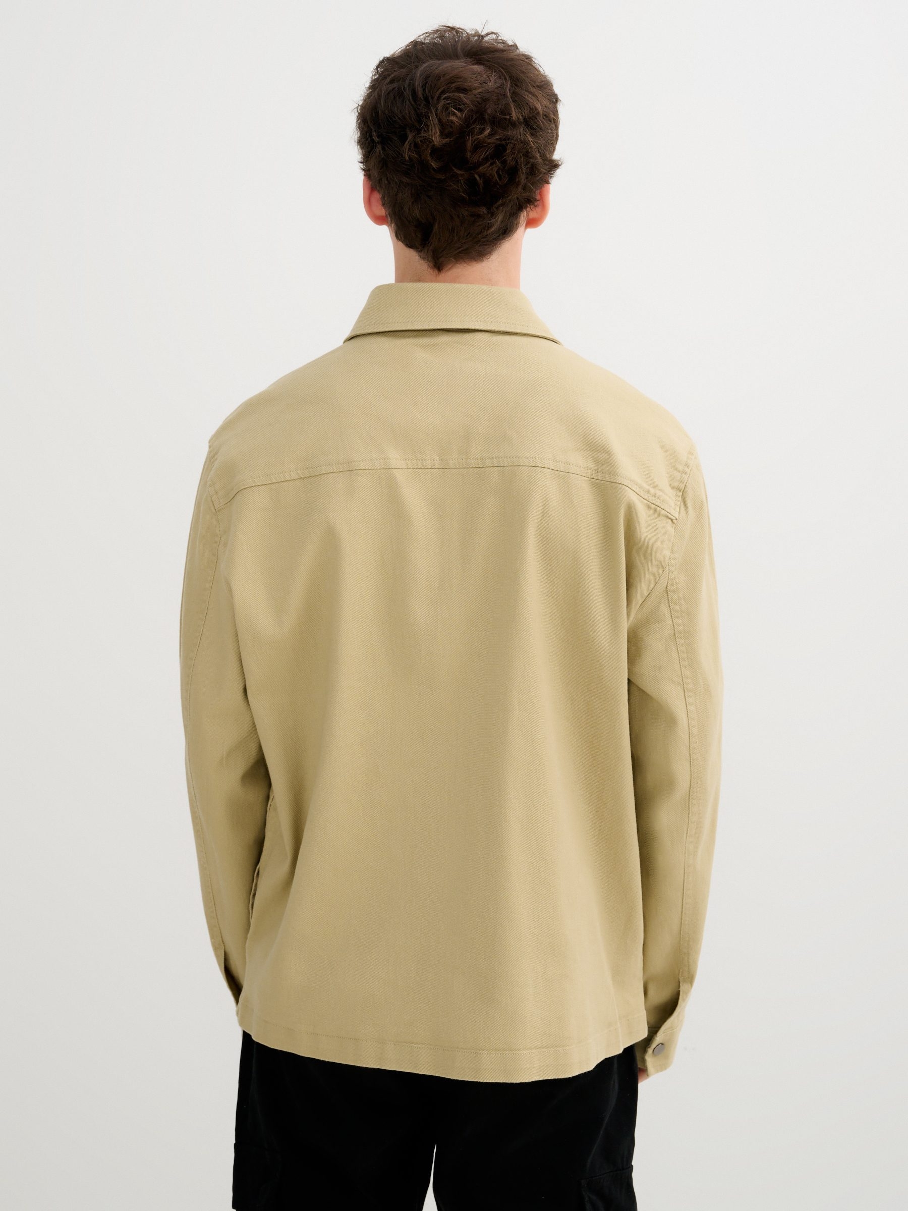 Zipper jacket raw middle front view