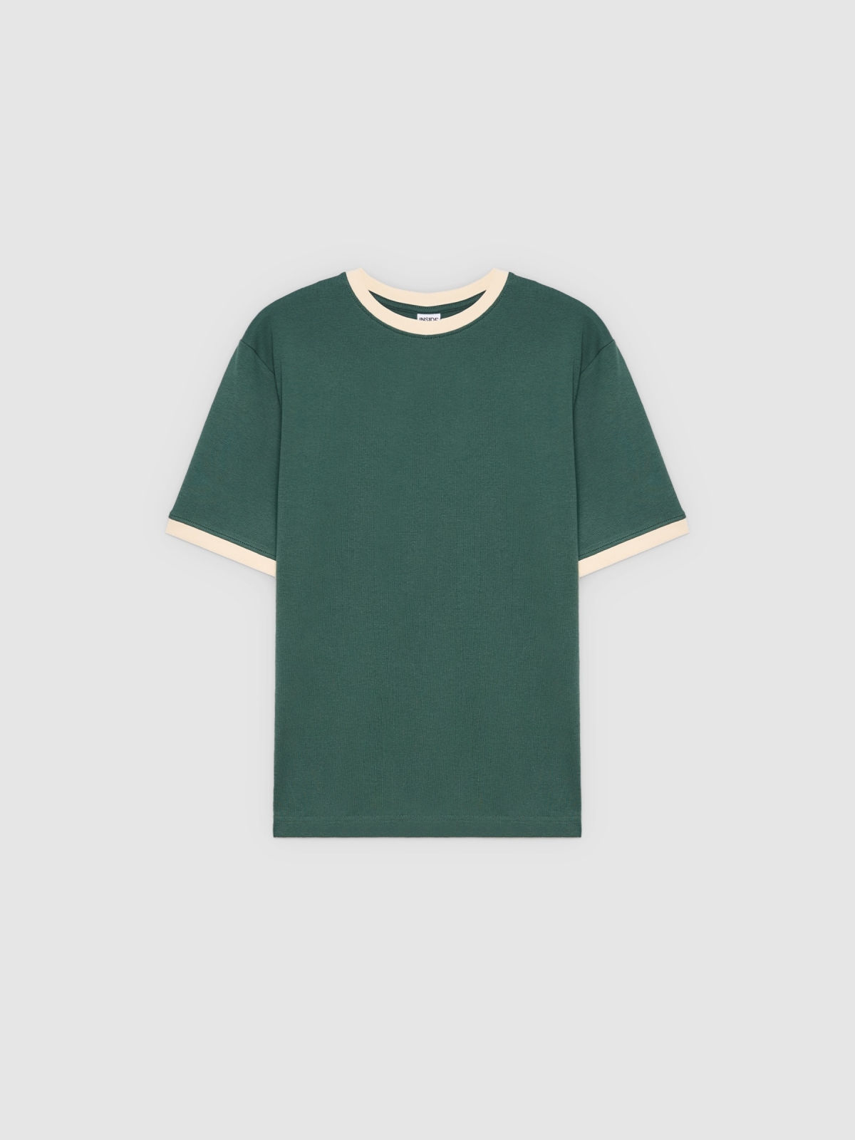 %Pto% Camiseta Básica Gola Redonda verde escuro vista frontal