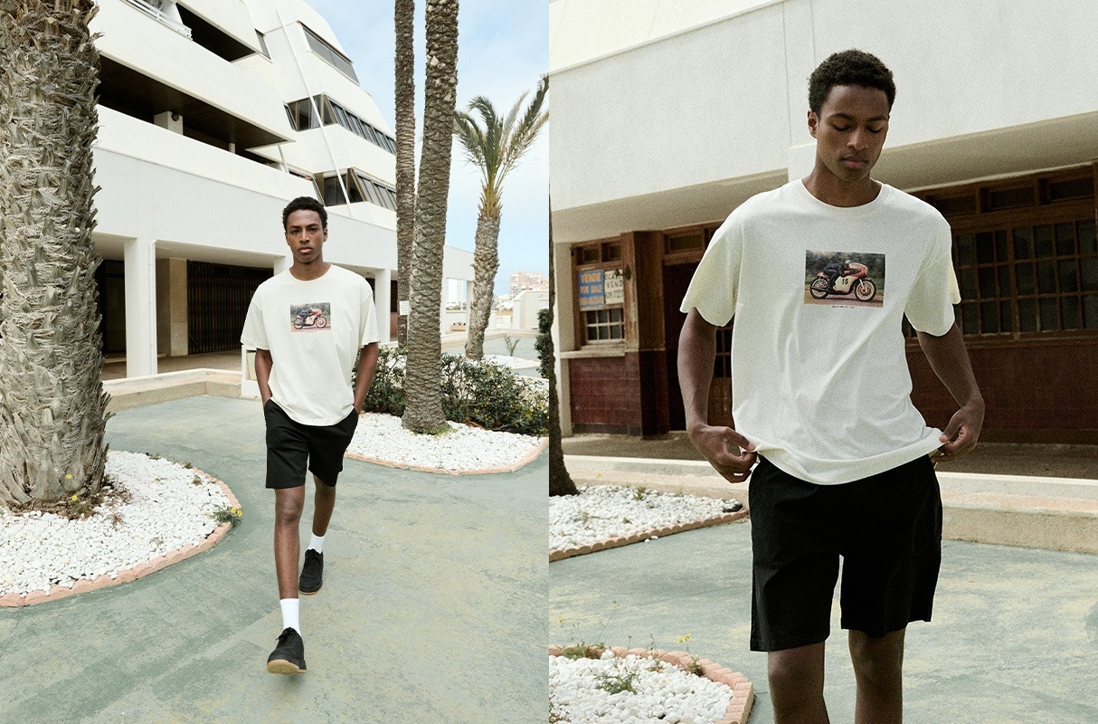 Gabardine jogger shorts black middle front view