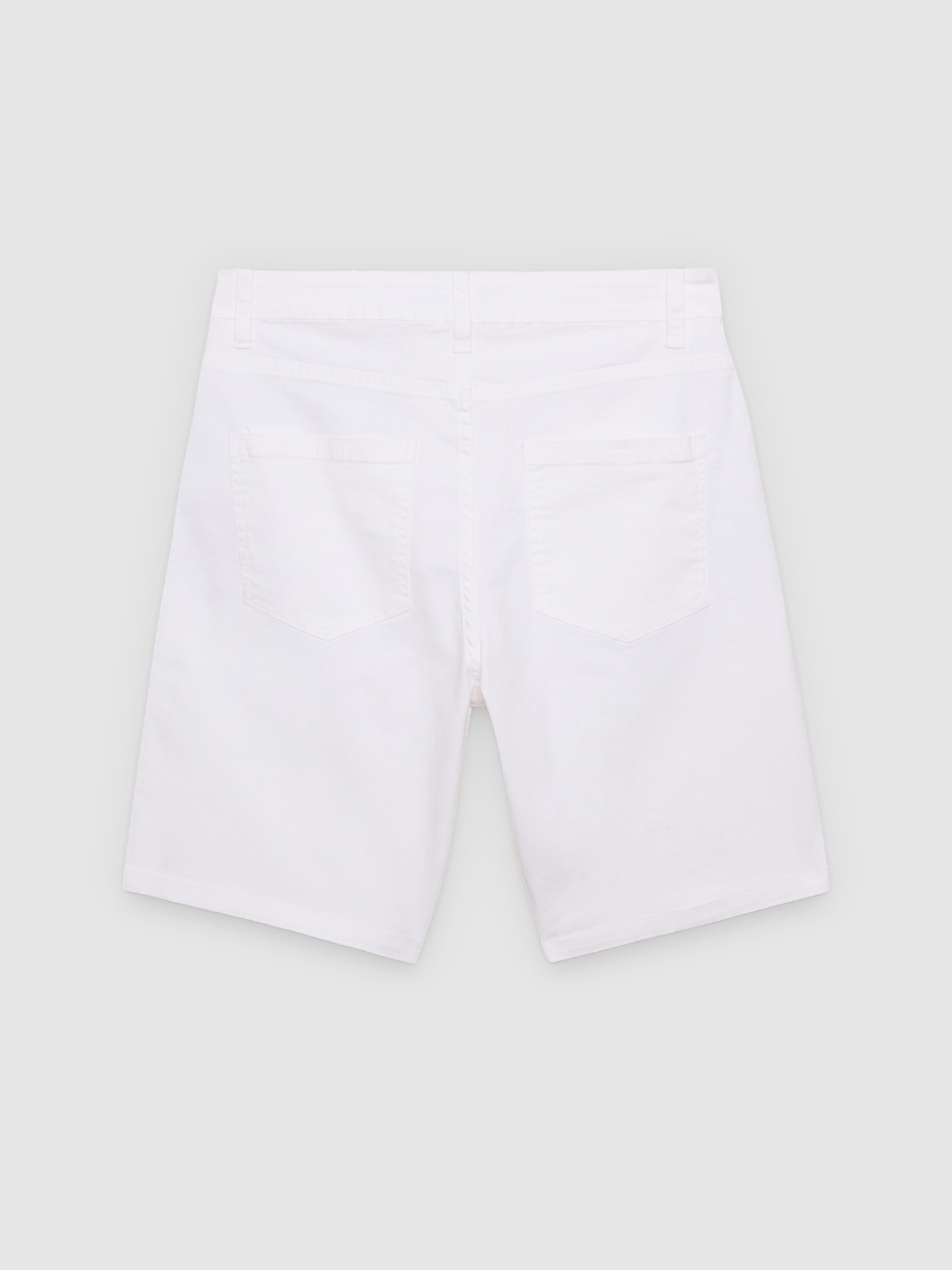  Bermuda baggy sarja branco vista frontal
