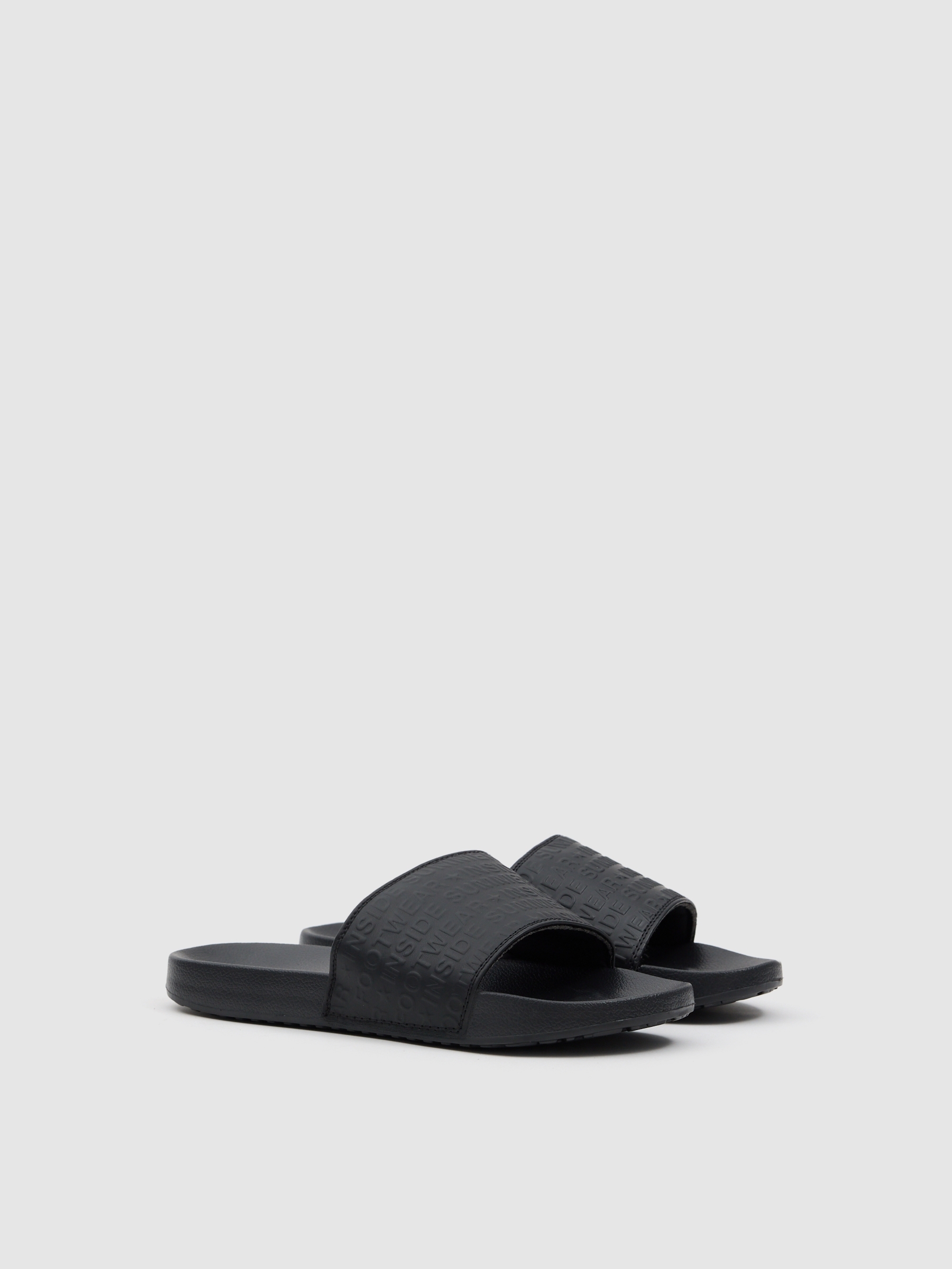 Chancla pala piscina negro vista cenital