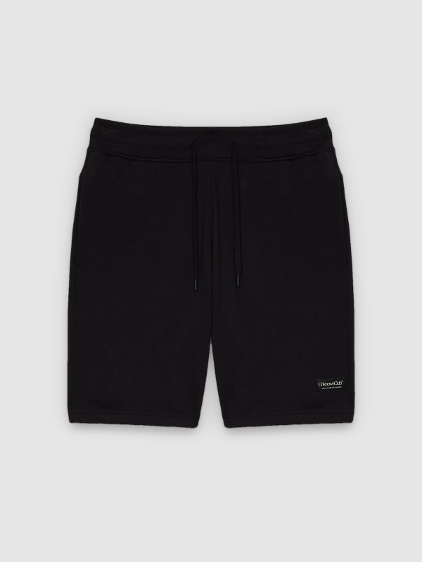  Bermuda jogger con cordones negro vista frontal