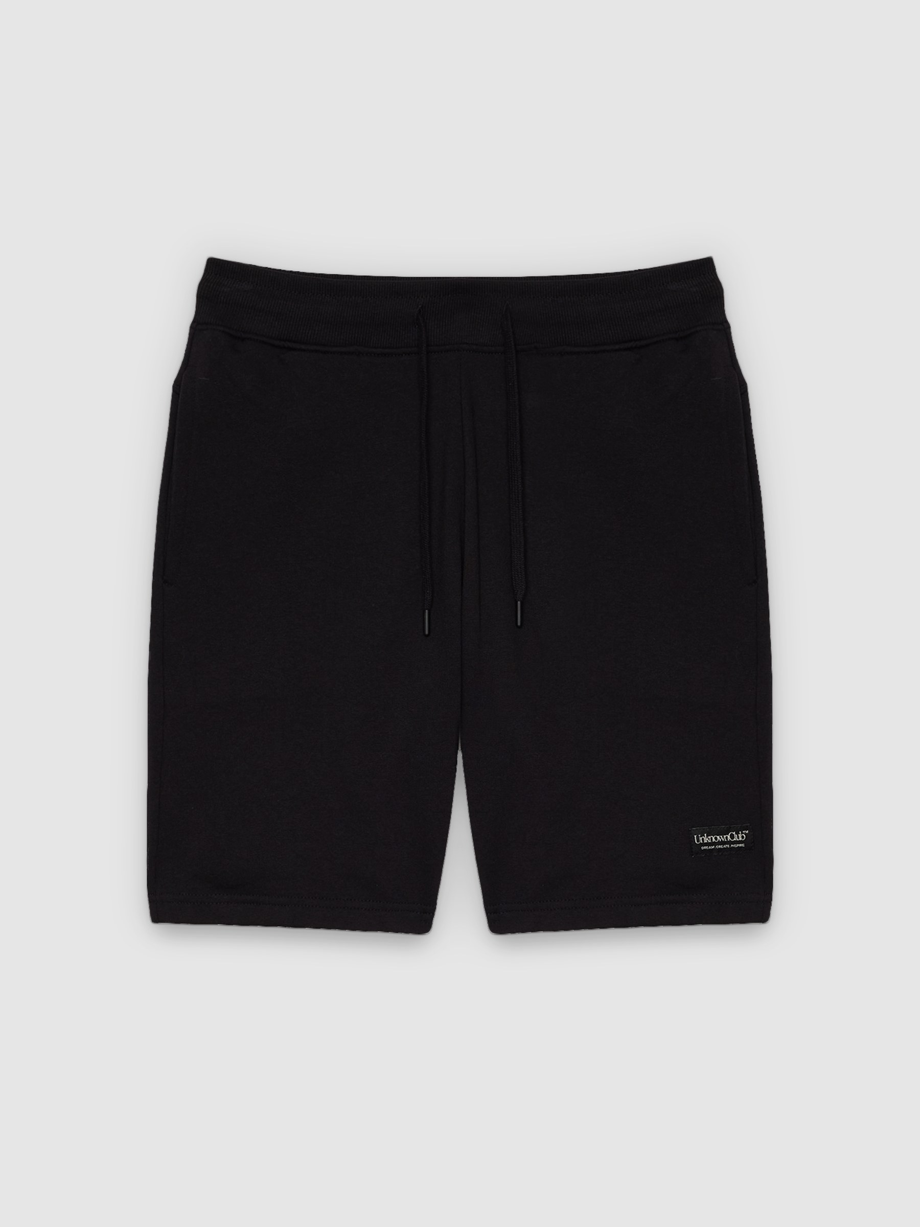 Bermuda jogger with laces black middle front view