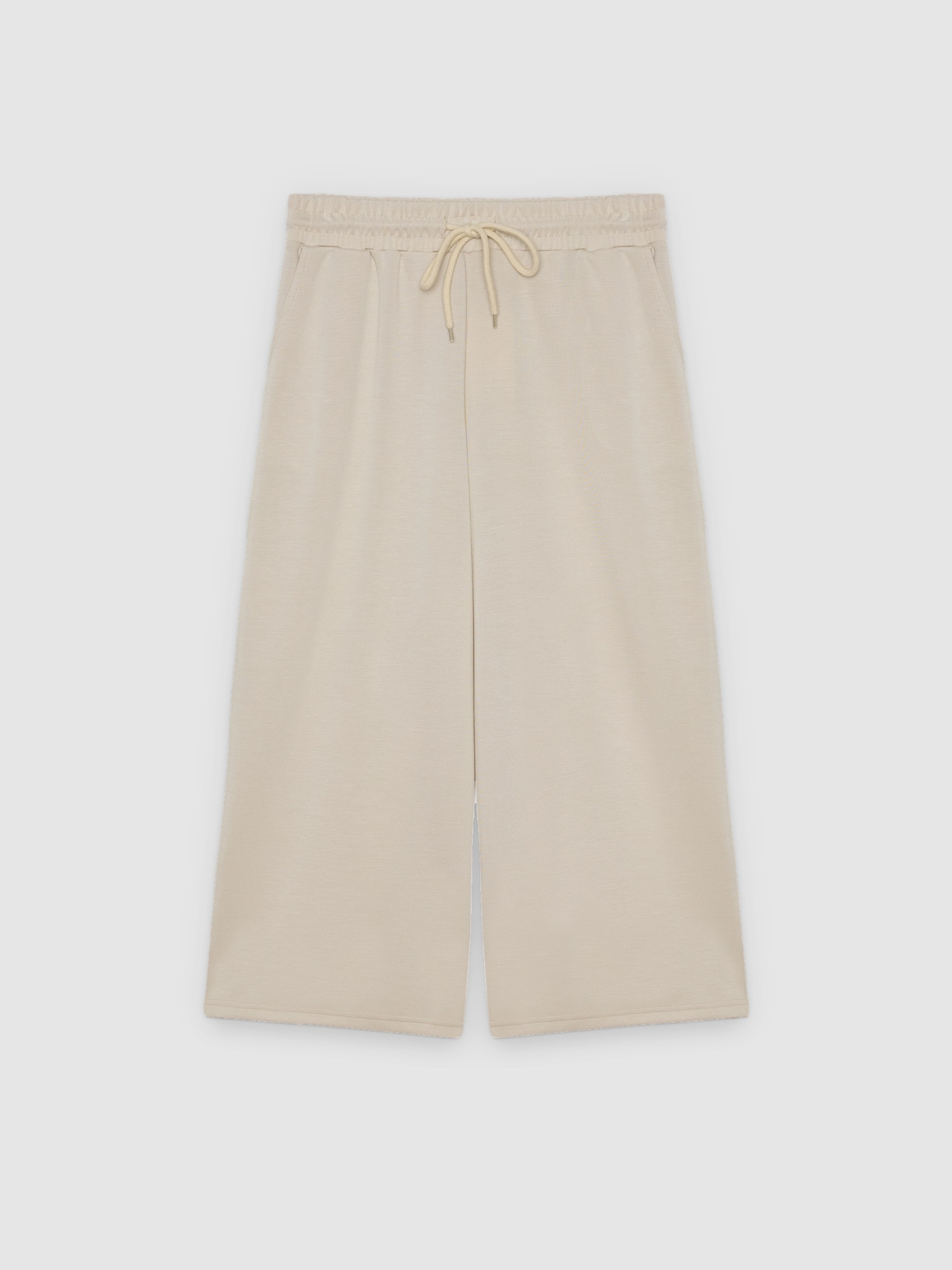 Sports knit culotte raw front view