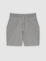%Pto% Basic jogger bermuda shorts grey front view