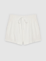 %Pto% Short fluido soft bolsos branco vista frontal