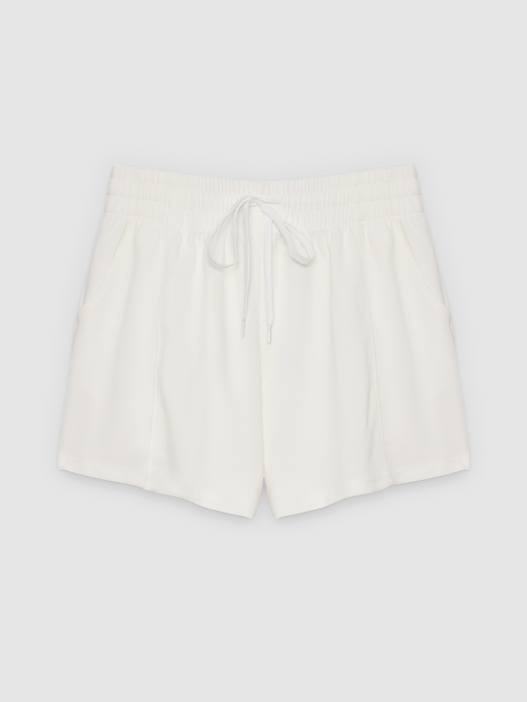  Short fluido soft  bolsillos blanco vista frontal