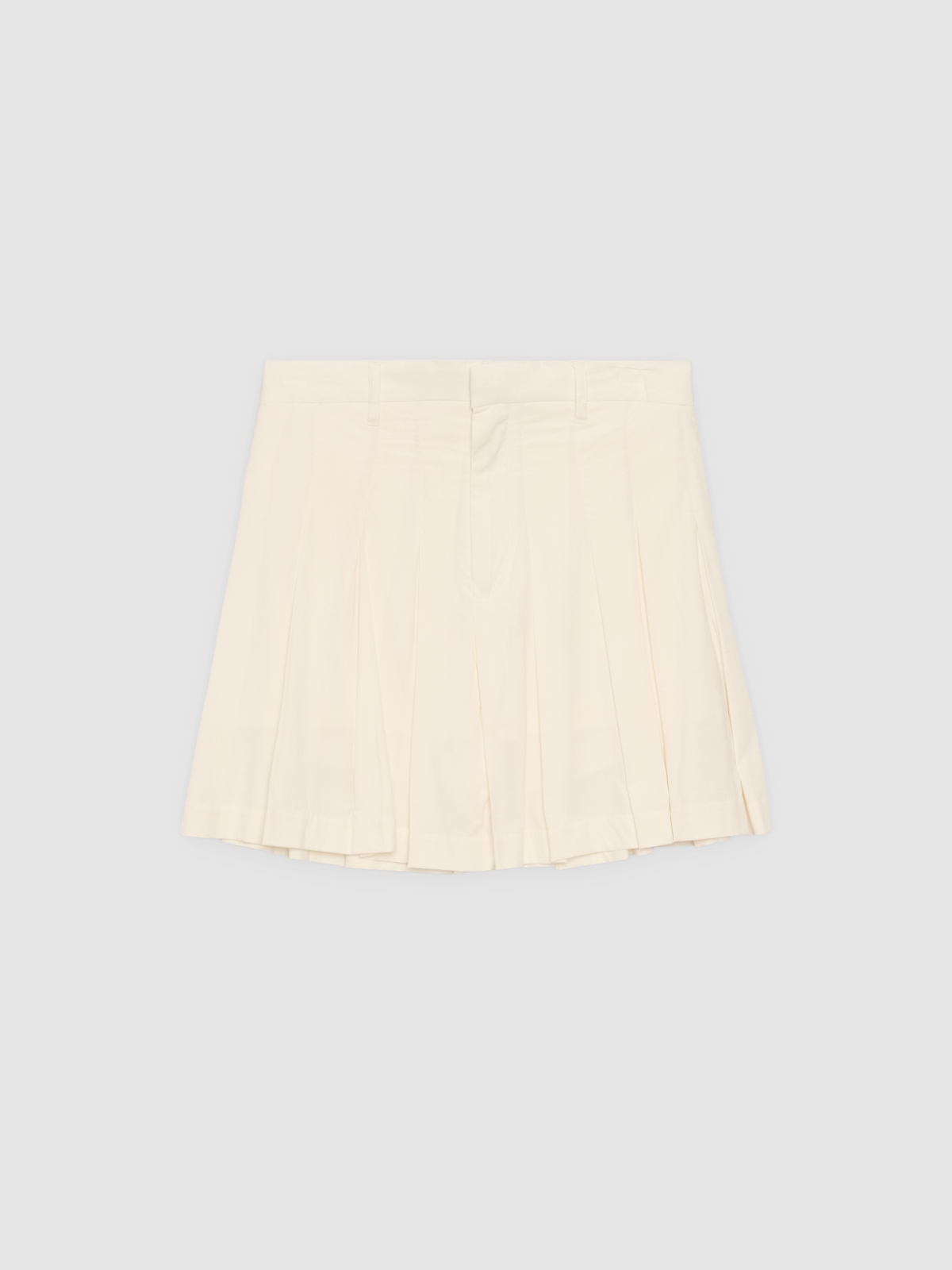 %Pto% Pleated skort off white front view