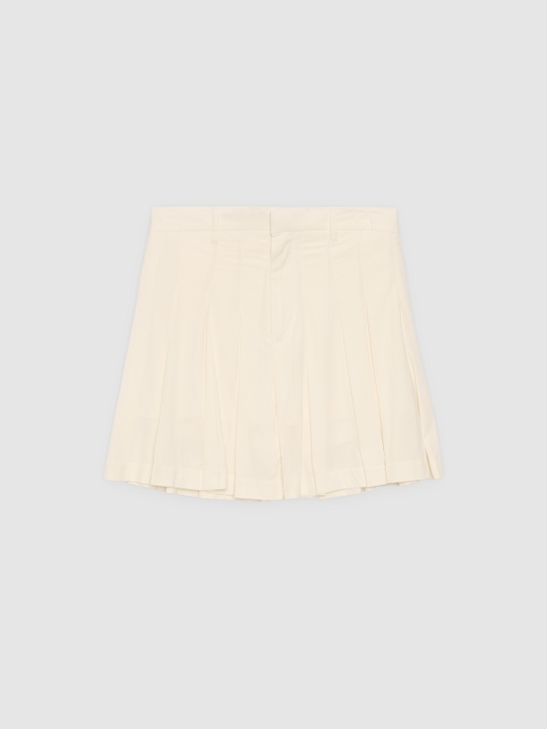 Falda pantalón tablas blanco roto vista frontal