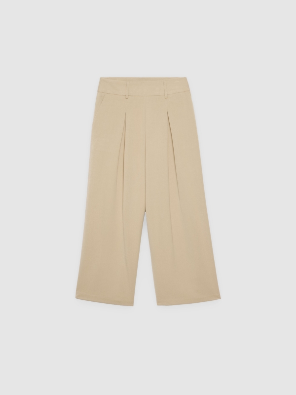 Calcinha de cintura alta ocre vista frontal