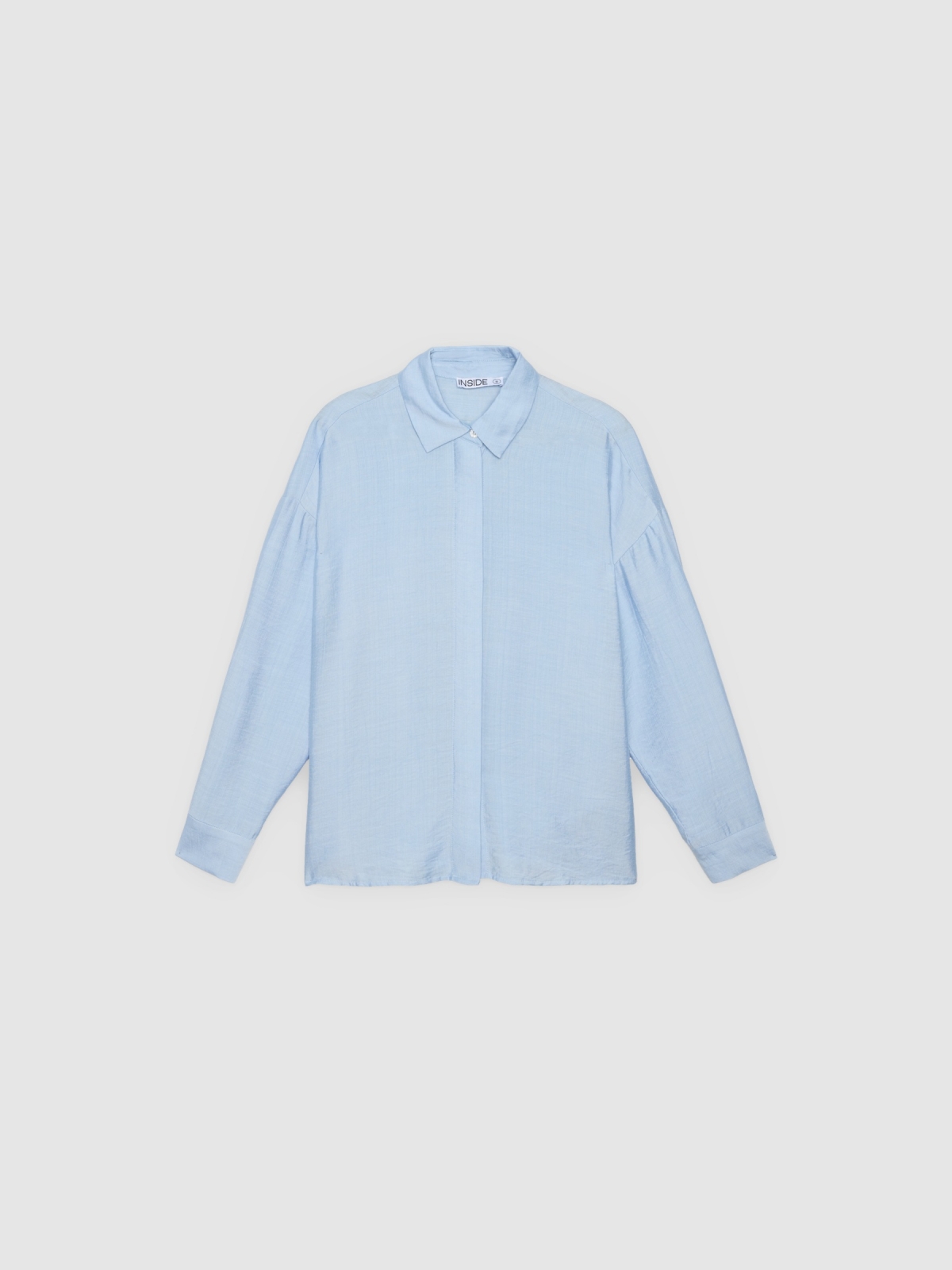%Pto% Camisa fluida básica azul claro vista frontal