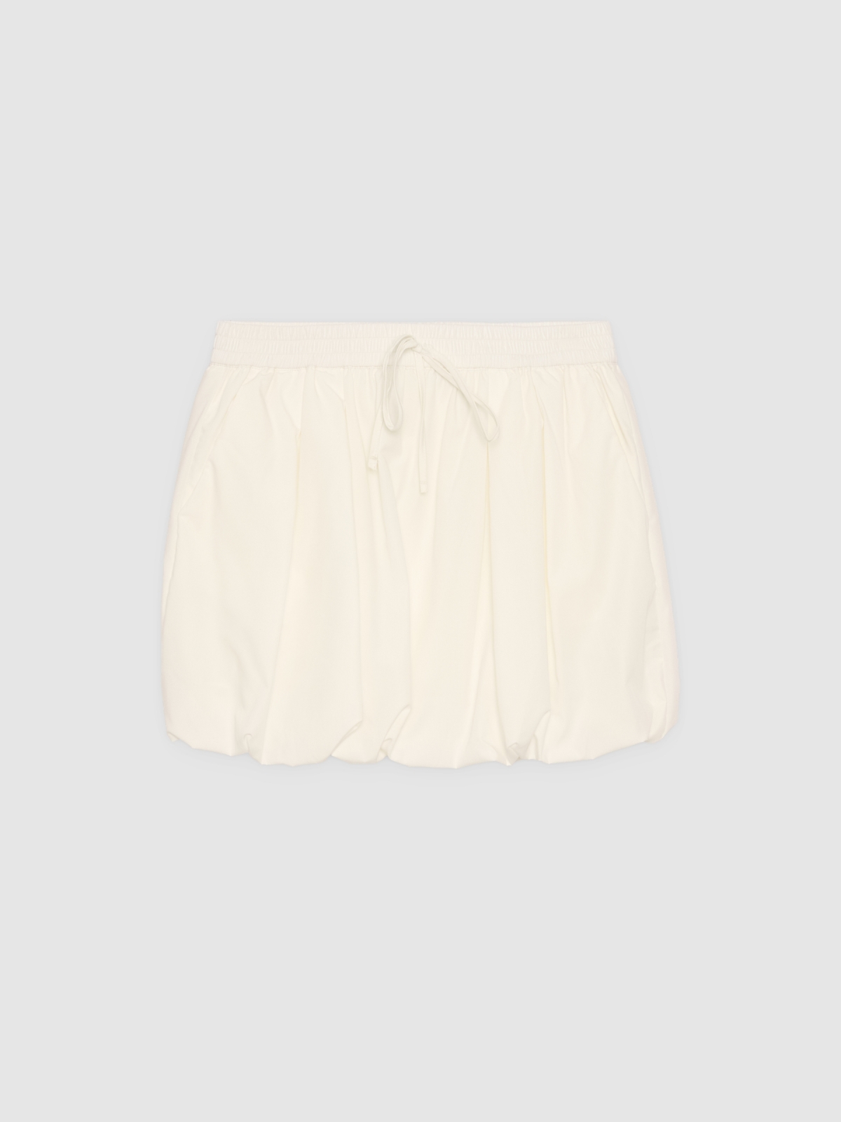 %Pto% Saia mini balão off white vista frontal