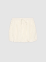 %Pto% Mini bubble skirt off white front view