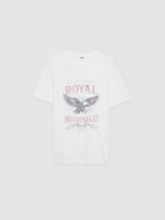 %Pto% Camiseta Motorbike branco vista frontal