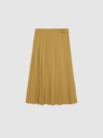 %Pto% Wrap midi skirt cinnamon front view