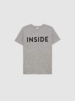 %Pto% T-shirt básica INSIDE melange meio vista frontal